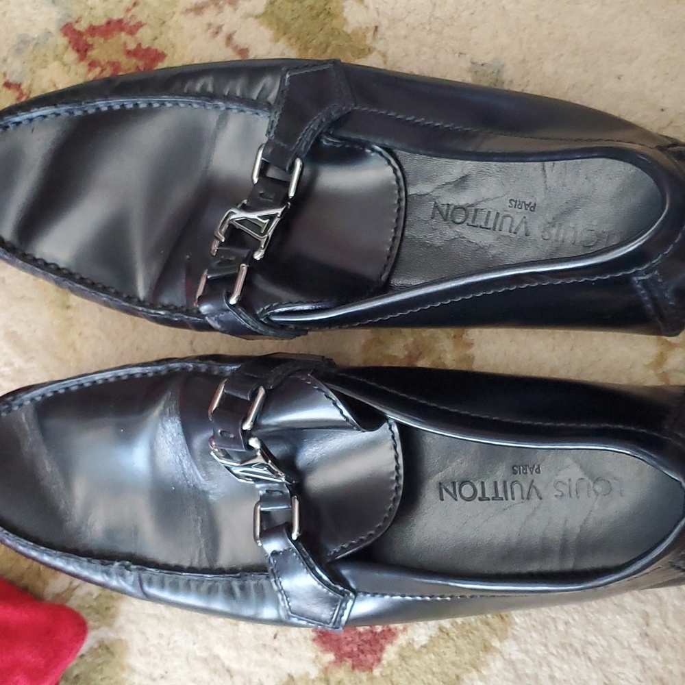 Louis Vuitton Black Penny Loafers (9.5)